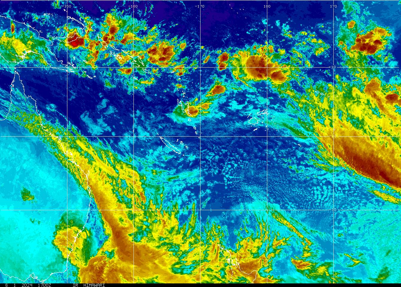 NOAA GOES - Southwest Pacific