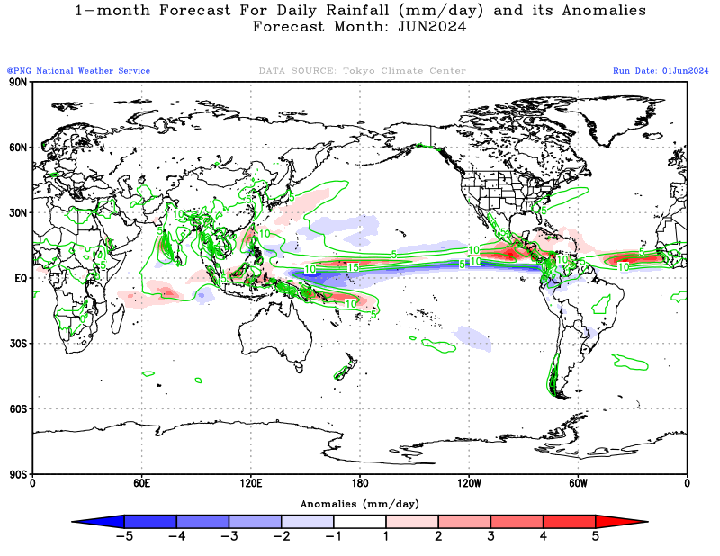 3 Months Rainfall Forecast over global domain